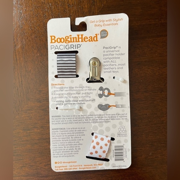 🆕 Boogin Head | pacifier clip holders | unisex baby - Picture 2 of 2